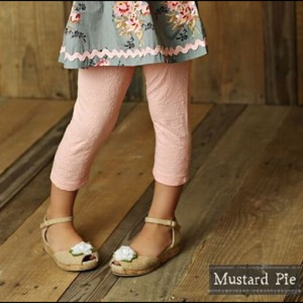 Mustard Pie Eyelet Leggings Size 4T